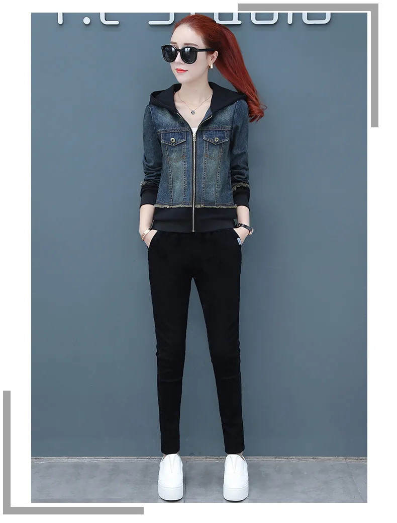 JFUNCY, Весенняя новая джинсовая куртка, женский модный свитер с капюшоном, женская джинсовая куртка в стиле пэчворк, женские пальто, верхняя одежда для женщин