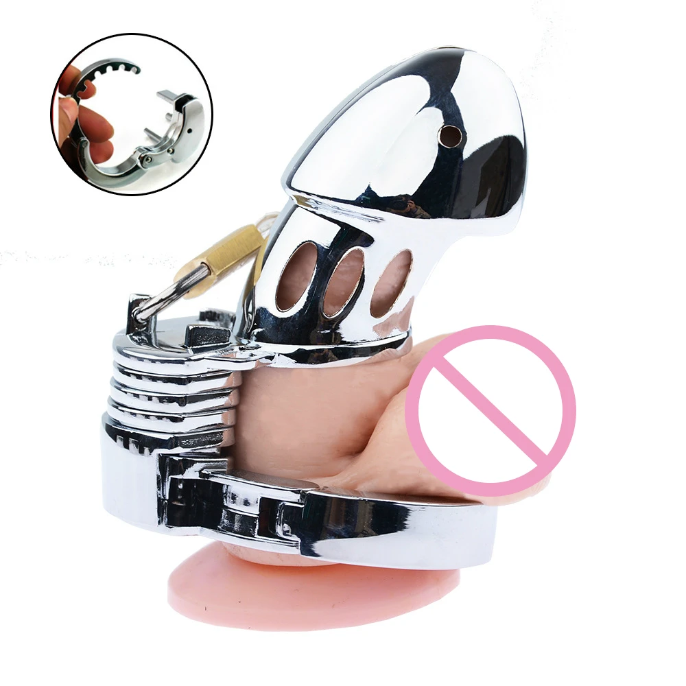 

The Latest Adjustable Male Virginity Lock Is A Dead Metal That Can Really Lock Male Chastity Device Bondage Male Cockring Metal