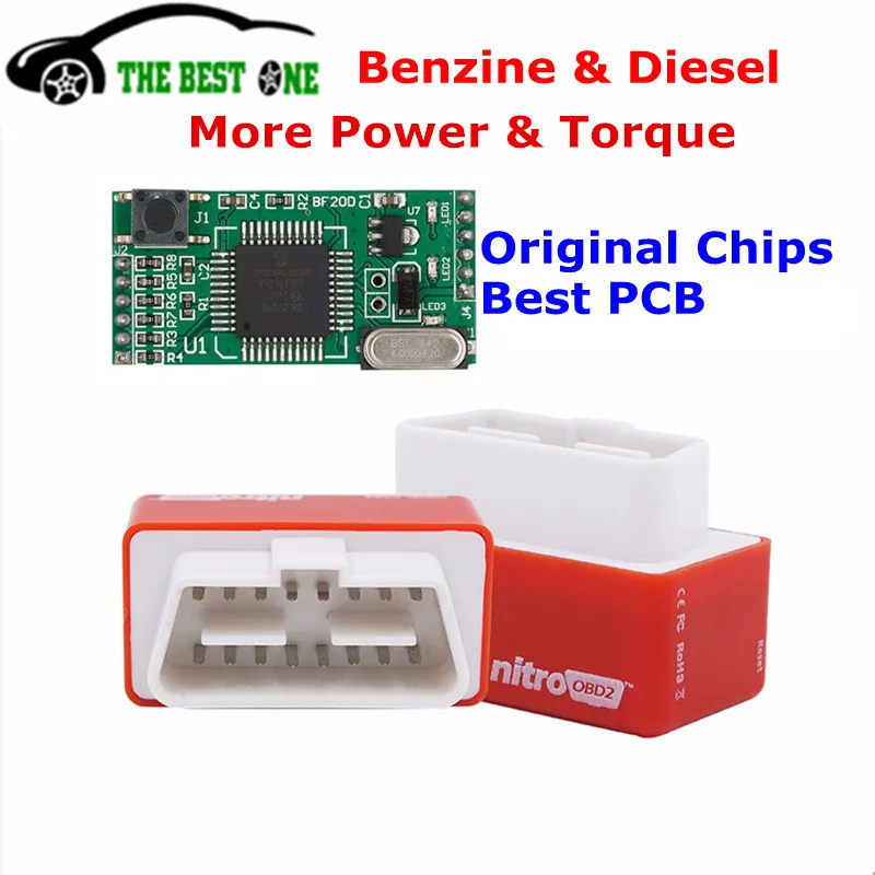 

Increase Hidden Power Nitro OBD2 Benzine Chip Tuning Box Plug And Drive Full Chips NitroOBD2 Diesel Car Performance More Torque