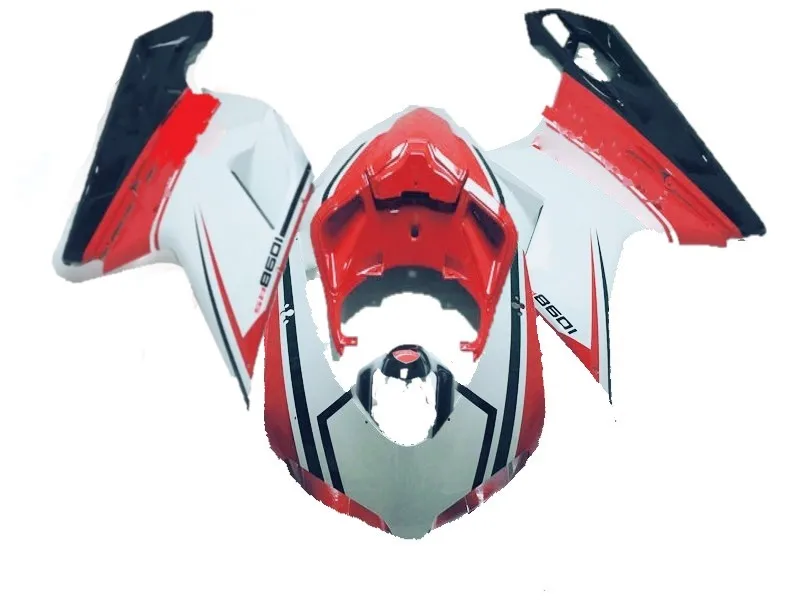 H-литьевая форма мартини ABS обтекатель кузова Комплект для DUCATI 1098 848 1198 2007-2012 08 09 10 11 12 мотоцикл красный белый