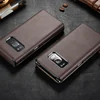 First layer cowhide Genuine Leather case For Samsung W2022 W2017 G9298 Cowhide texture black brown High-end business luxury ► Photo 1/6