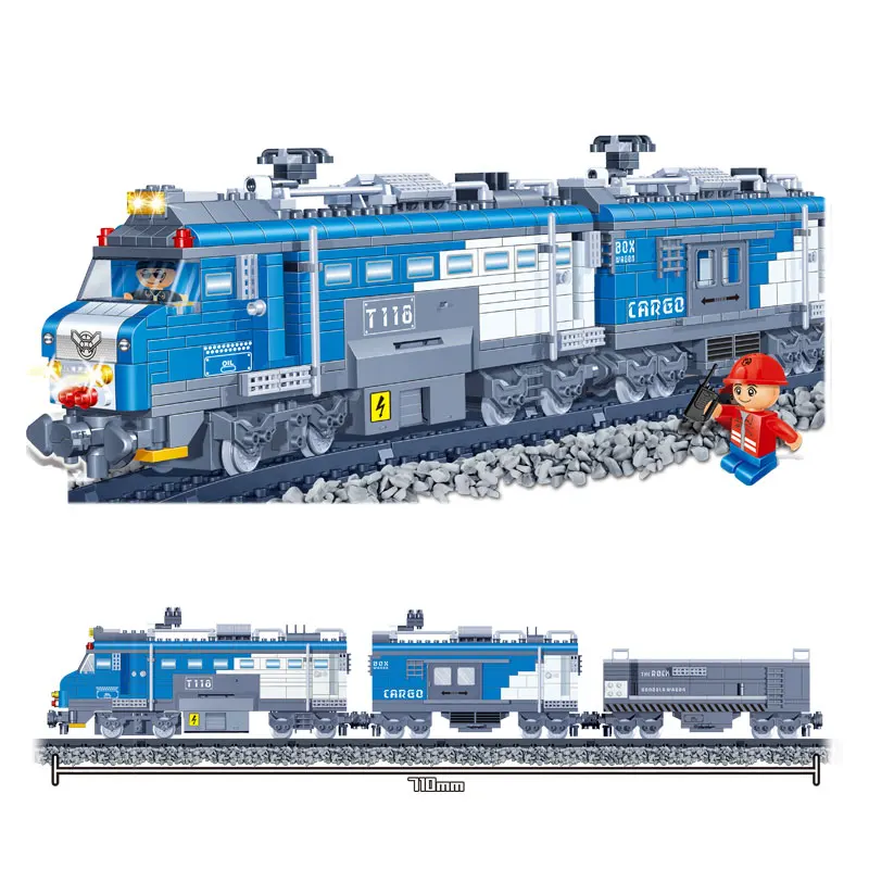 

Banbao 8228 Remote Control toys Freight Train 1275pcs RC Transport Plastic Model Building Block Sets Educational DIY Bricks Toys