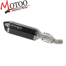Выхлопная система мотоцикла без шнуровки на средней трубке глушитель для Honda CB 500 CB400 F/X CBR400R CBR500R 2013 слипоны