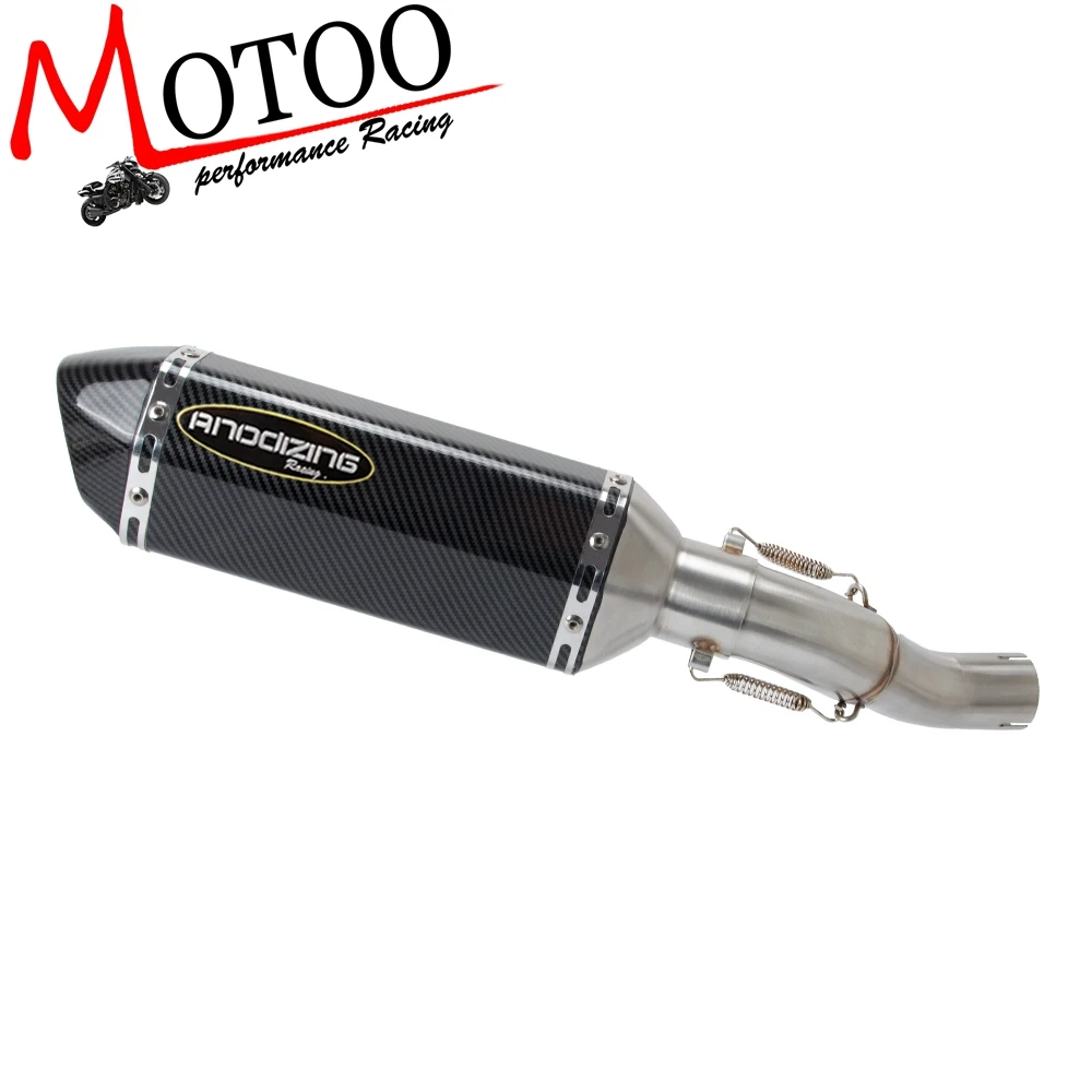 

Motorcycle Exhaust System Slip On Middle Pipe Link Muffler For Honda CB 500 CB400 F/X CBR400R CBR500R 2013 2014 2015 SLIP-ON