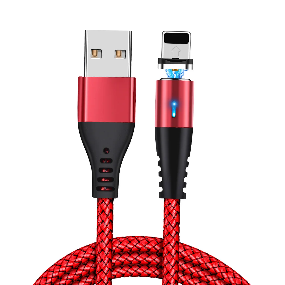 Магнитный usb-кабель OLAF для мобильного телефона iPhone X 8 Micro USB кабель для huawei Магнитный usb-кабель type C разъем для samsung - Цвет: Red 8Pin Cable