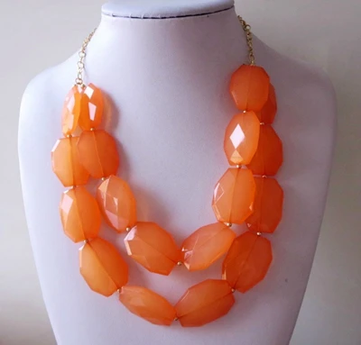 10 цветов ожерелье, Двухслойное ожерелье - Окраска металла: orange