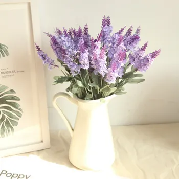 

5 pcs/lot high quality Lavender flower Europe artificial flower autumn vivid leave leaf for wedding family party decoration