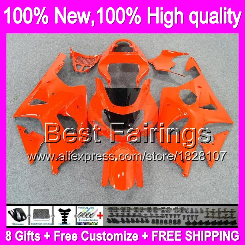 

FairingALL Orange For SUZUKI GSX-R1000 00 01 02 GSXR1000 00-02 86B33 K2 GSXR 1000 GSX R1000 2000 2001 2002 Orange +Decal