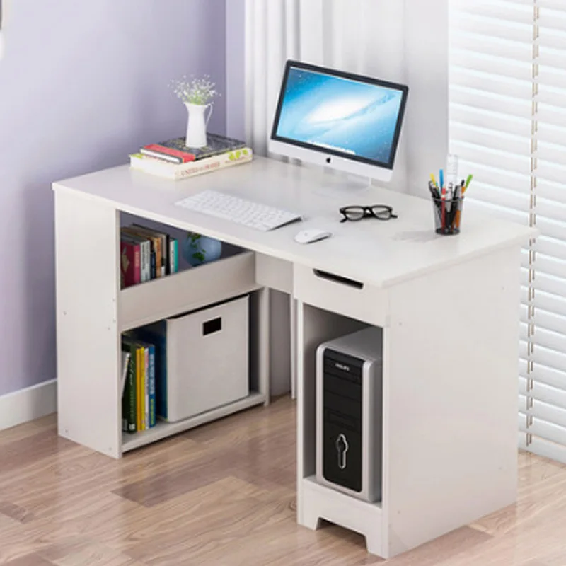 Simple Computer Desk Desktop Table Home Corner Desk Bookcase