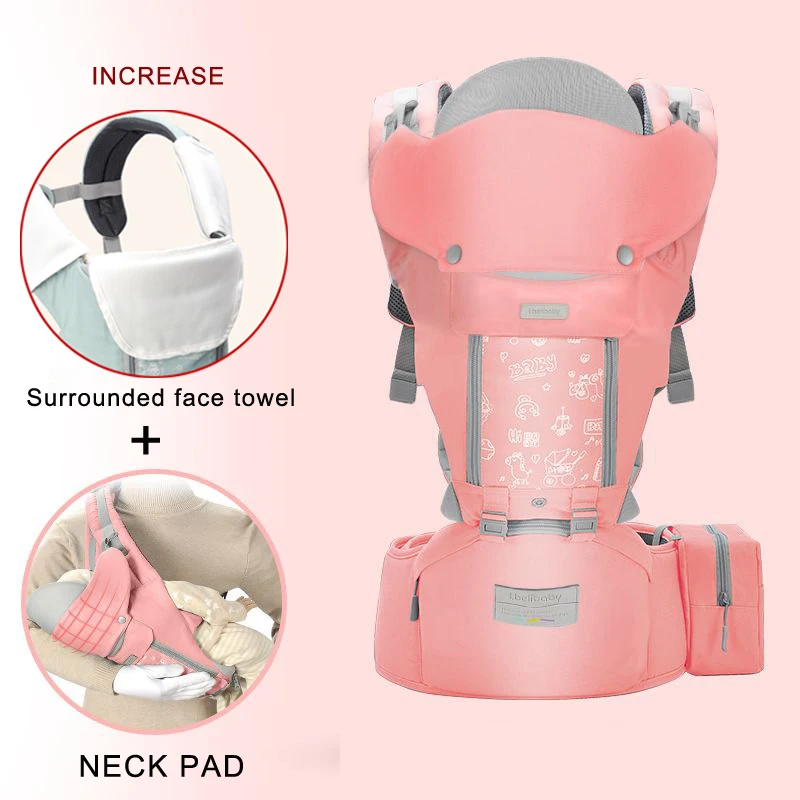 Ibelibaby, Детские переноски, противоскользящие, дышащие, для детей, сумка-кенгуру для путешествий на открытом воздухе, рюкзак, безопасный слинг для детей - Цвет: Pink3