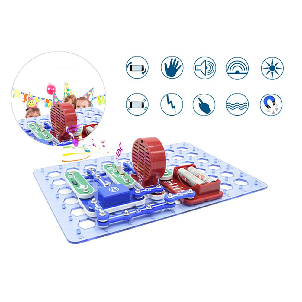 

Circuits Electronics Discovery Kit Electronic Building Blocks Assembling Toys for Kids Educational Science Experiment Toys