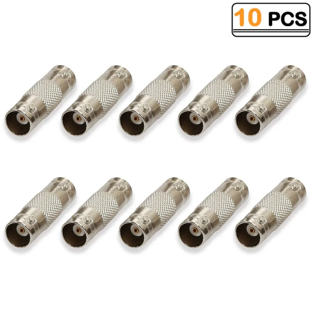 

Anpviz 10 Pcs CCTV Connector Plug BNC Female to BNC Female Jack Video Adapter/BNC Connector
