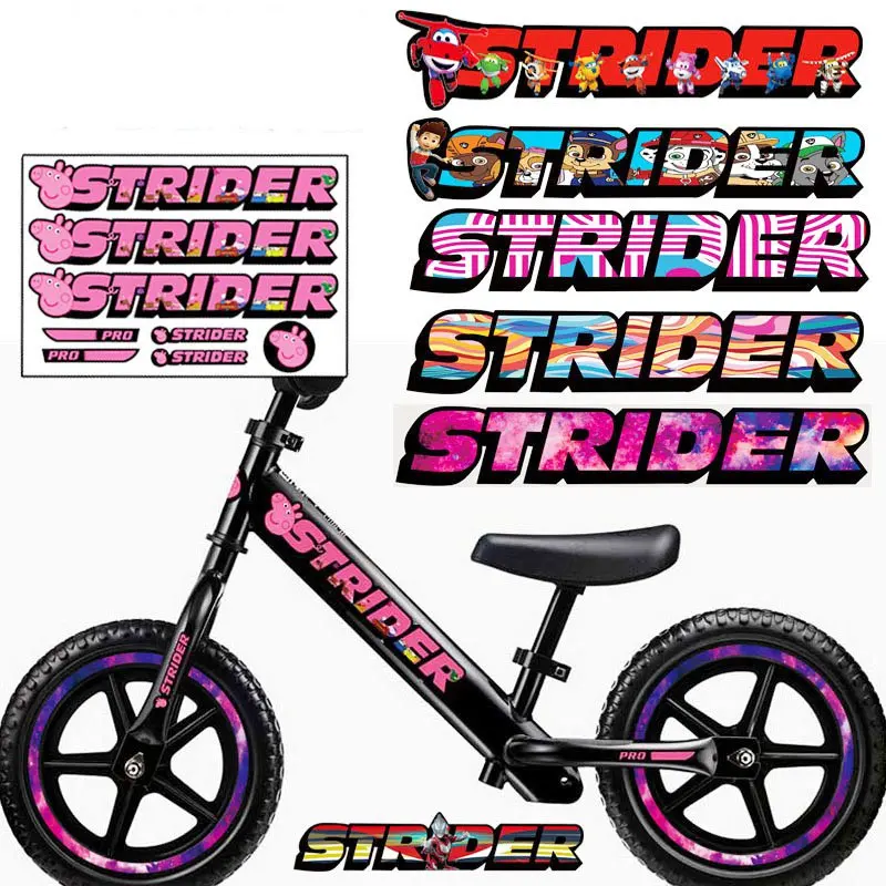 STRIDER-KIDS 12 дюймов беспедальный велосипед наклейки