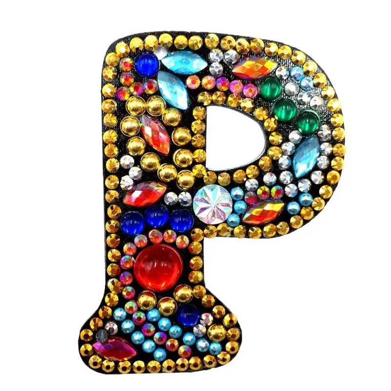 DIY Алмазный брелок Алмазная картина письмо A-Y брелок для ключей Вышивка крестом женская сумка украшение на ключи с цепочкой - Цвет: P