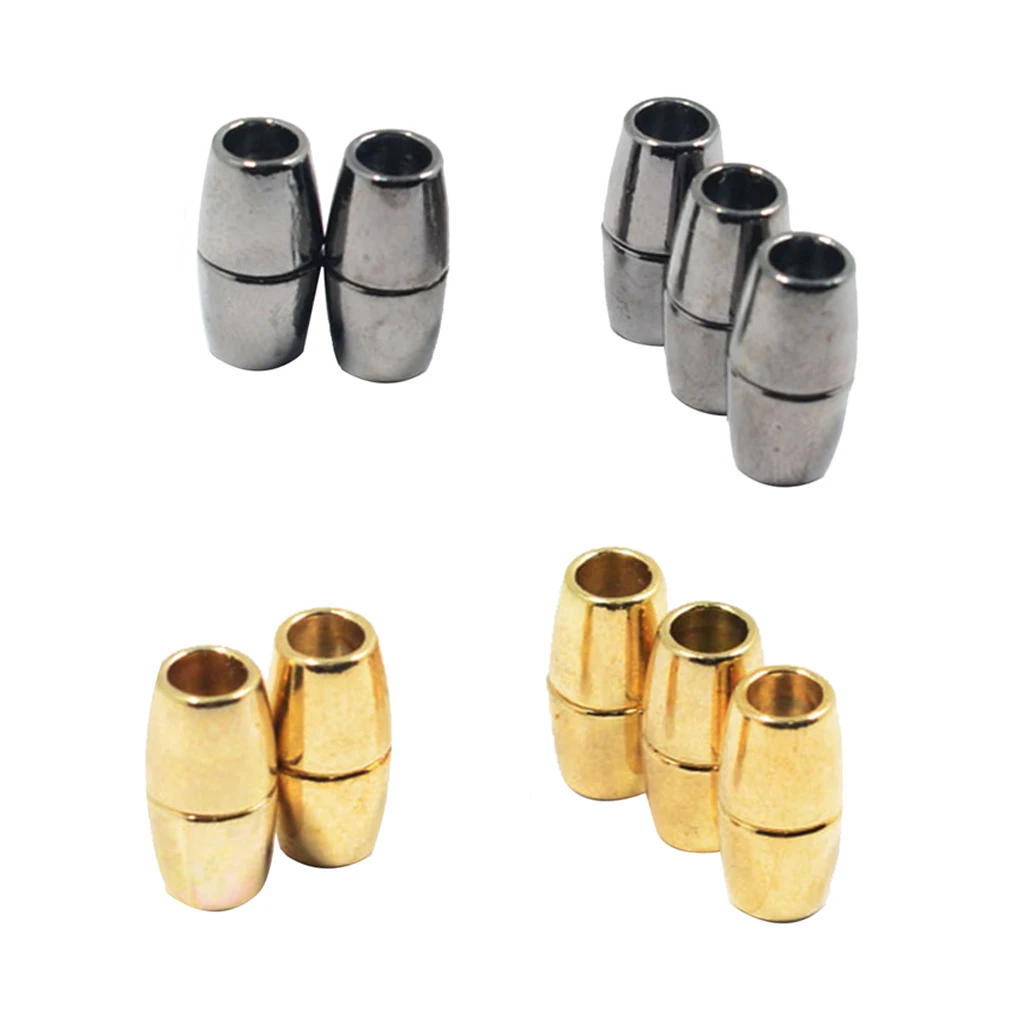 10x Glue In Barrel Magnetic Clasp Leather Cord Connectors for Jewelry Crafts