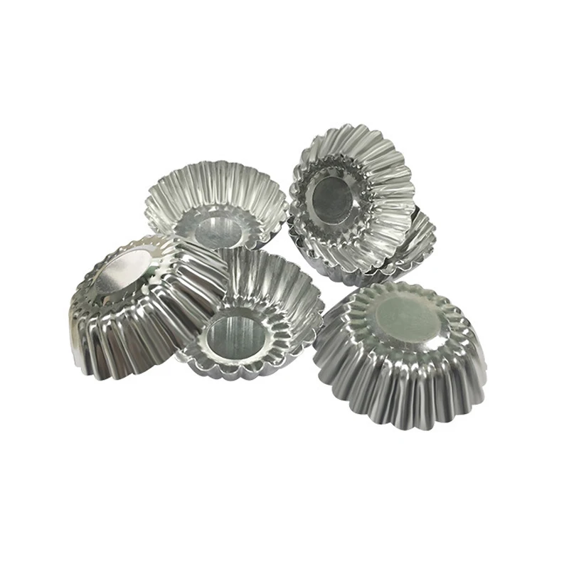 1Pcs Cupcake Jelly Mold Chrysanthemum Egg Tart Foil Baking Mold Eco