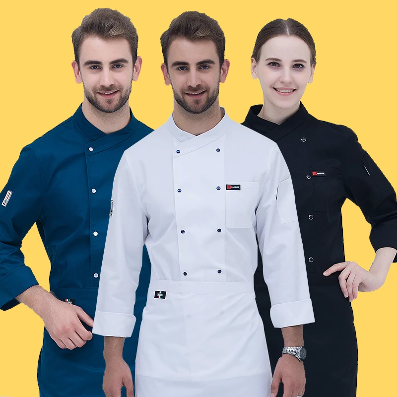 

Summer Hotel Chef Jacket Food Service Short Sleeved Restauant Chef Uniform Double Breasted Chef Clothing Kitchen Cook Wear