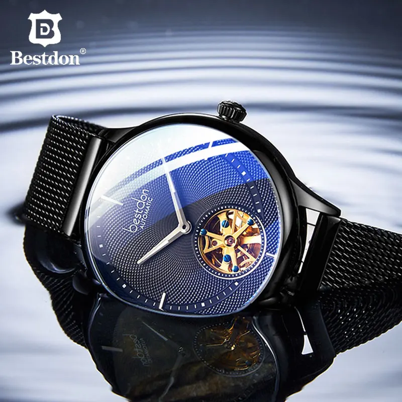 Bestdon ساعات أوتوماتيكية مينا الأزرق الميكانيكية ووتش الهيكل العظمي الأزياء الفاخرة سويسرا العلامة التجارية ساعة اليد هدية ل رجل 2019 Bestdon ساعات أوتوماتيكية مينا الأزرق الميكانيكية ووتش الهيكل العظمي الأزياء الفاخرة سويسرا العلامة التجارية ساعة اليد هدية ل رجل 2019