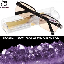 Очки для чтения мужские = Clara Vida = натуральные хрустальные очки для чтения линзы сплав оправа с чехлом+ 1+ 1,5+ 2+ 2,5+ 3+ 3,5+ 4