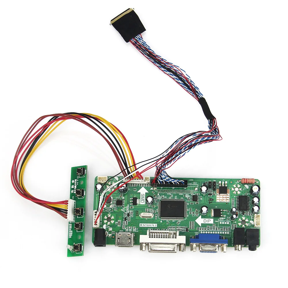 

M.NT68676 LCD/LED Controller Driver Board For LP156WH2(TL)(AA) CLAA156WA11A (HDMI+VGA+DVI+Audio)1366*768