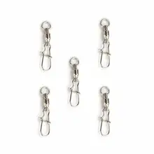 10 шт. приманки Сверхмощный подшипник поворотный кольцевой замок защелки рыболовные соединители#2