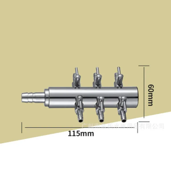 1 шт. 4/8 мм аквариумный воздушный разветвитель авиакомпания воздушного потока разделитель воздушный клапан переключатель регулятора воздушные коллекторы аксессуары для крана - Цвет: B- 6 way