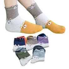 4 пары женских Хлопковых Носков Meia осень зима анти-трения милый маленький зверь леди хлопковые носки жаккардовые белые женские носки с кроликом