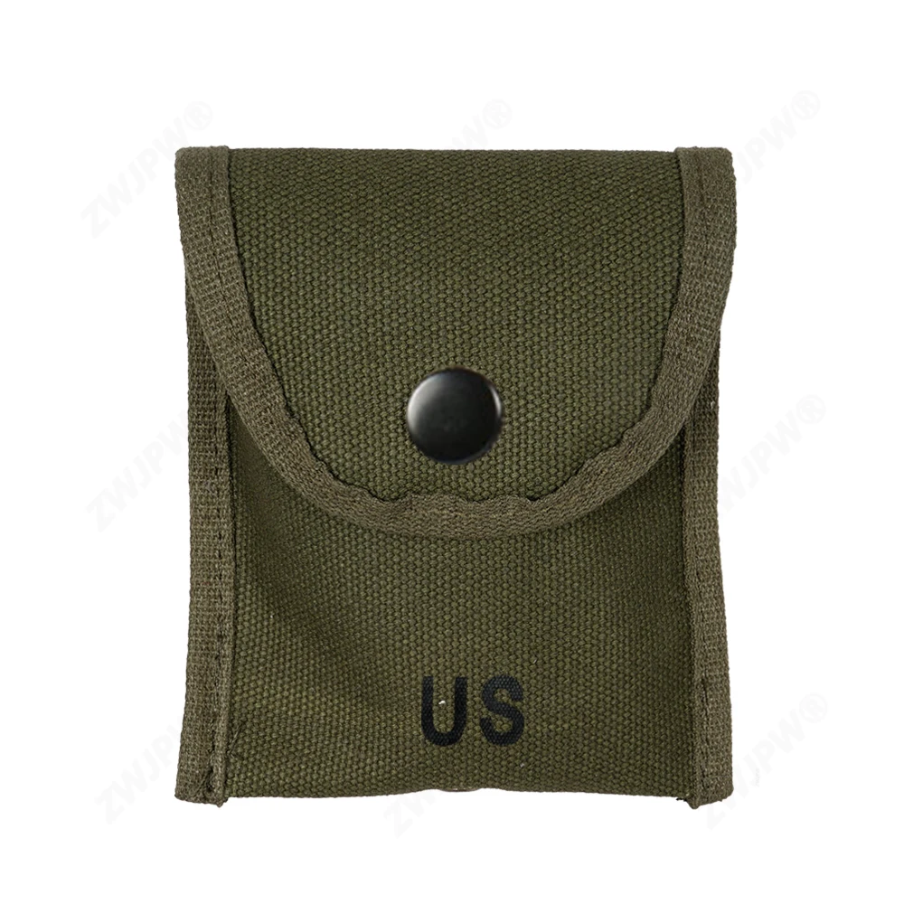 WWII U.S 3PCS ARMY COMPASS FIRST-AID KIT AIRBORN CANVAS POUCH BAG 