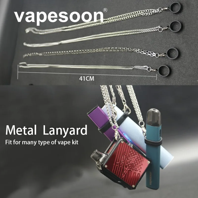 

1pcs Universal Metal Lanyard Accessories for Diameter 9-15mm / with Buckle Hole e-Cigarette Kit Pod Vape System etc