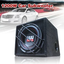 10 pulgadas 1200w coche Subwoofer potente altavoz del coche Auto Supergraves coche altavoz de Audio activo Woofer construido en amplificador