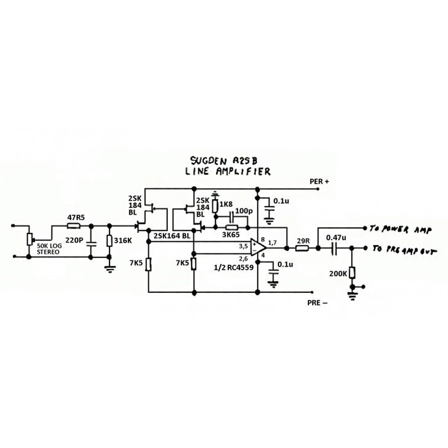 RC4559 op dual channel amp Classic pre-amplifier Reference A25 preamp amplifier Board