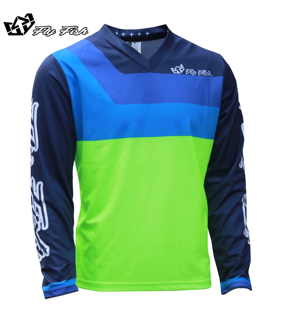 FLY FISH RACING GP Air Prisma MX внедорожный желтый/зеленый MTB Одежда для бега по бездорожью для мотокросса Джерси с длинным рукавом