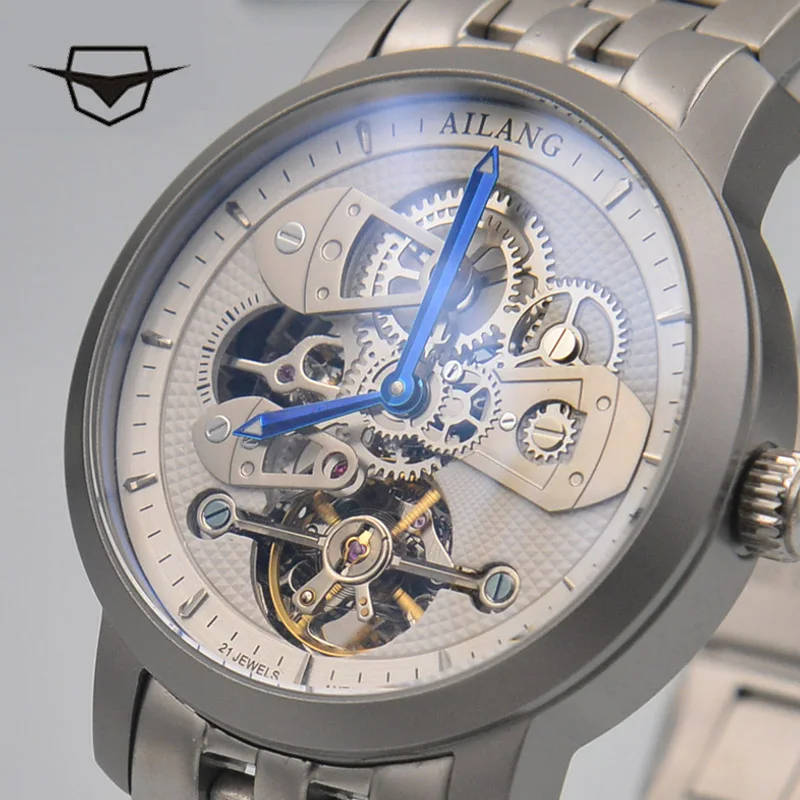 AILANG Мужские автоматические механические модные часы топ бренда Tourbillon высококачественные часы из нержавеющей стали Relogio Masculino - Цвет: 1