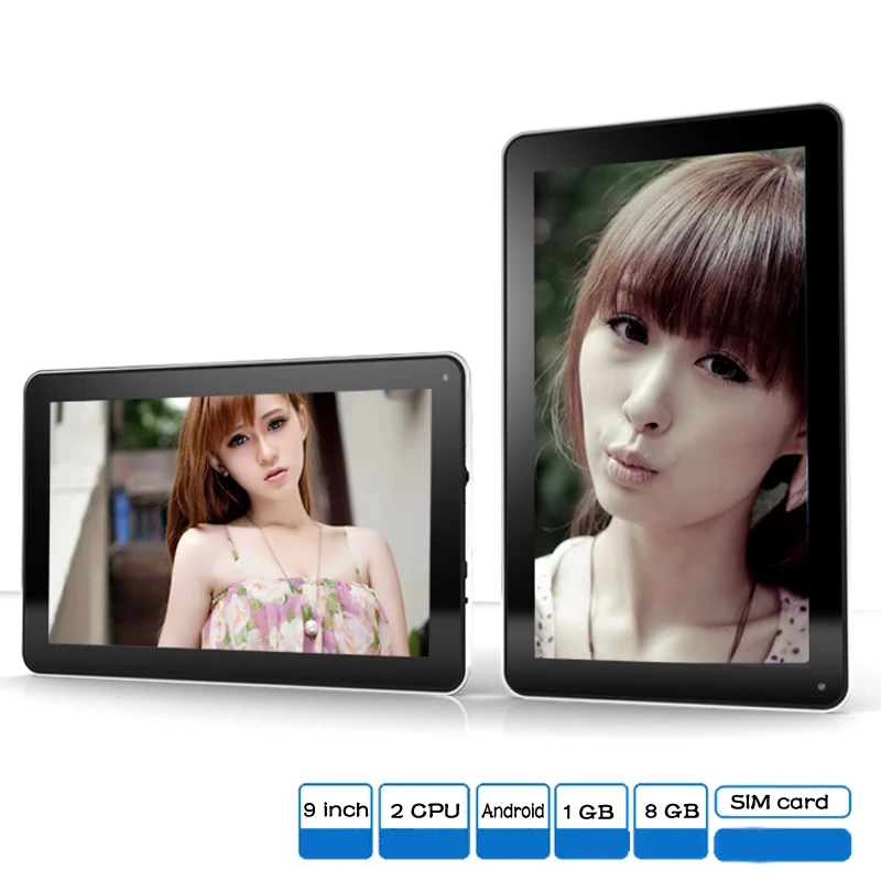 2 Г 3 Г СИМ-Карты 9 дюймов Tablet PC Android 4.4 Двухъядерный телефонный Звонок wi-fi Tablet PC Sim-карты Google Tablet 8 7 9 10 дюймов Планшет