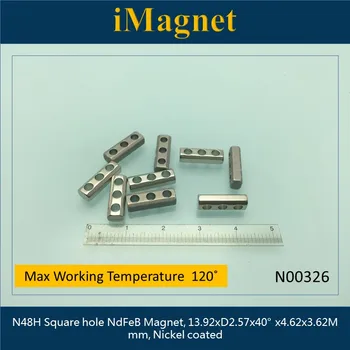 

N00326 10pcs N48H Block Rare Earth Neodymium Magnet, 13.92xD2.57x40degreex4.62x3.62mm,Cuboid Ndfeb Magnet ,Home Decorations