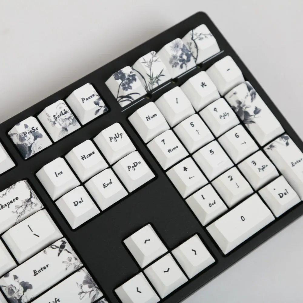  Ink keycap keycaps 5-Surfaces Dye sub Profile 104 Key ANIS Layout Augment For Standard Mechanical K