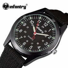 INFANTRY Hommes Montres À Quartz Militaire Armée Ultra Mince En Nylon Lumineux Montre de Sport Relogio Masculino 24 Heures Montre-Bracelet D’affichage