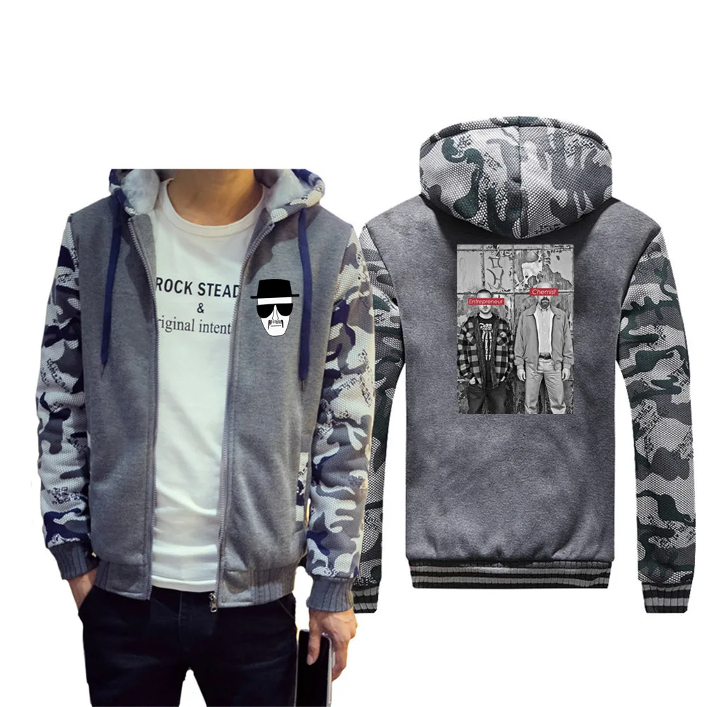 Heisenberg Walter Breaking Bad Camouflage 2019 bomber jacket men's chaquetas jean hombre | Мужская одежда