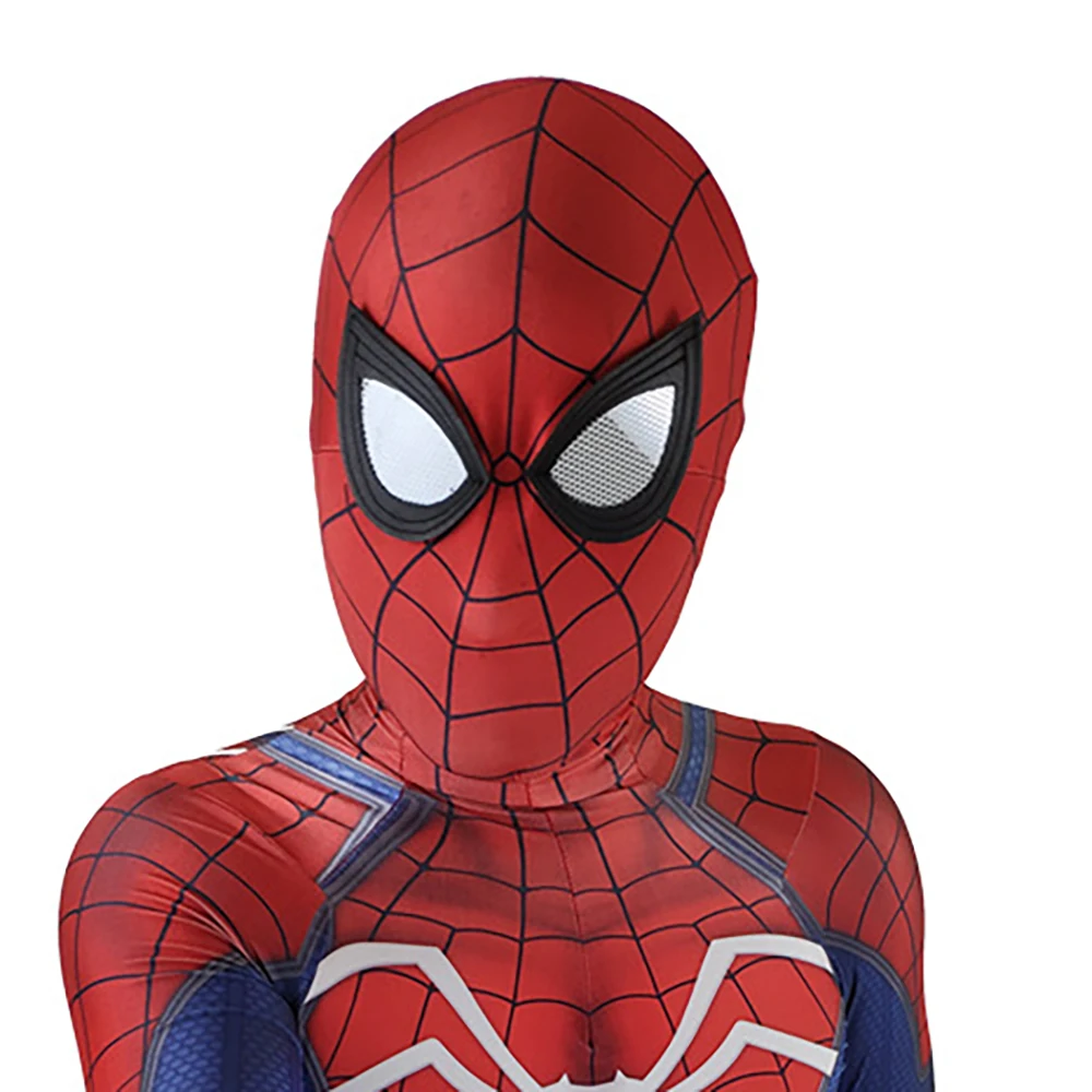 Spider-Man PS4 Cosplay Costume Video Game 3D Print Spiderman Full Bodysuit Halloween Costume For Kids Superhero Fancy Dress