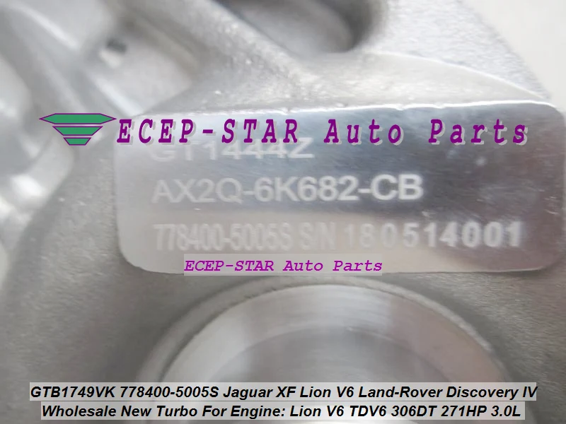 No Actuator GTB1749VK 778400-5005S 778400 LR029915 LR013202 For Jaguar XF 3.0D Lion V6 For Land-Rover Discovery IV TDV6 306DT (5)