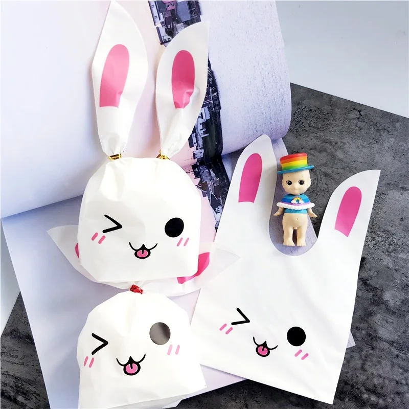 

Assorted Size New Cute Naughty Rabbit Lunch Gift Wrapper Portable Rabbit Ear Package Bags