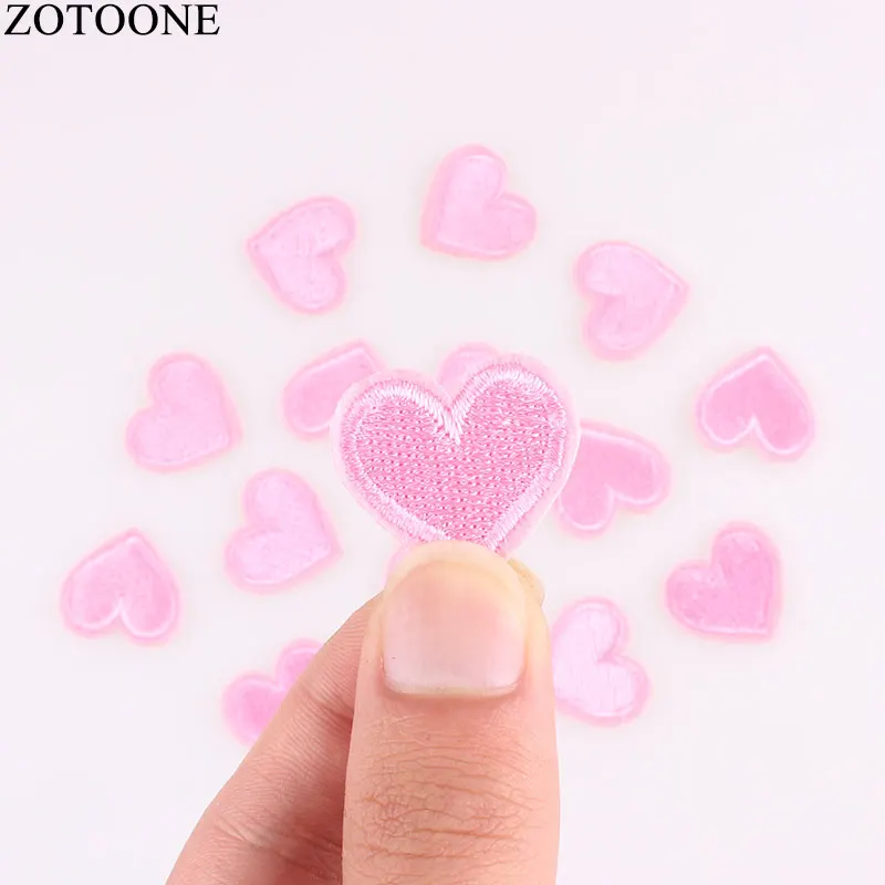 ZOTOONE 10Pcs DIY Love Sequin Patches Sticker For Clothes Embroidery Patch Heart Ironing Applique Iron On Jeans Sew Fabric F | Дом и сад