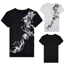 new style hot sale Fashion Men's Summer Casual Slim Fit Printed Short Sleeve T-shirt Pullover Top Blouse high quality