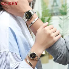 OLEVS Men watches women Top brand Luxury Couple watch Auto date week Clock Stainless steel fashion waterproof watch relogio saat