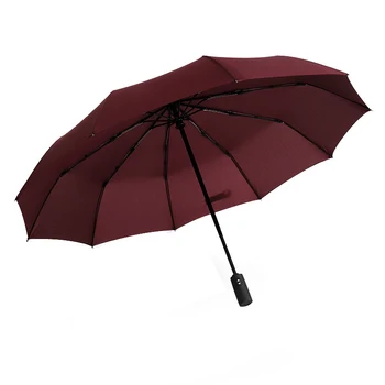 

Ten Bone Automatic Folding Umbrella Female Male Car Luxury Large Windproof Umbrella Umbrella Men Rain Black Paint