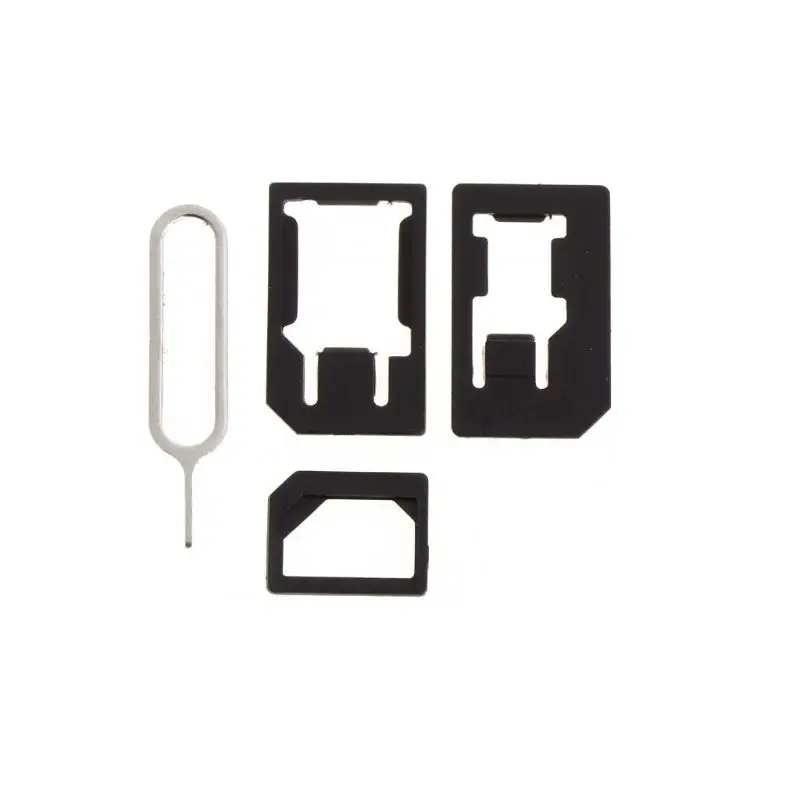 

3 in 1 Nano Micro Standard SIM Card Adaptor Adapter & Tools For Iphone 4 4S 5 Black XDA1174