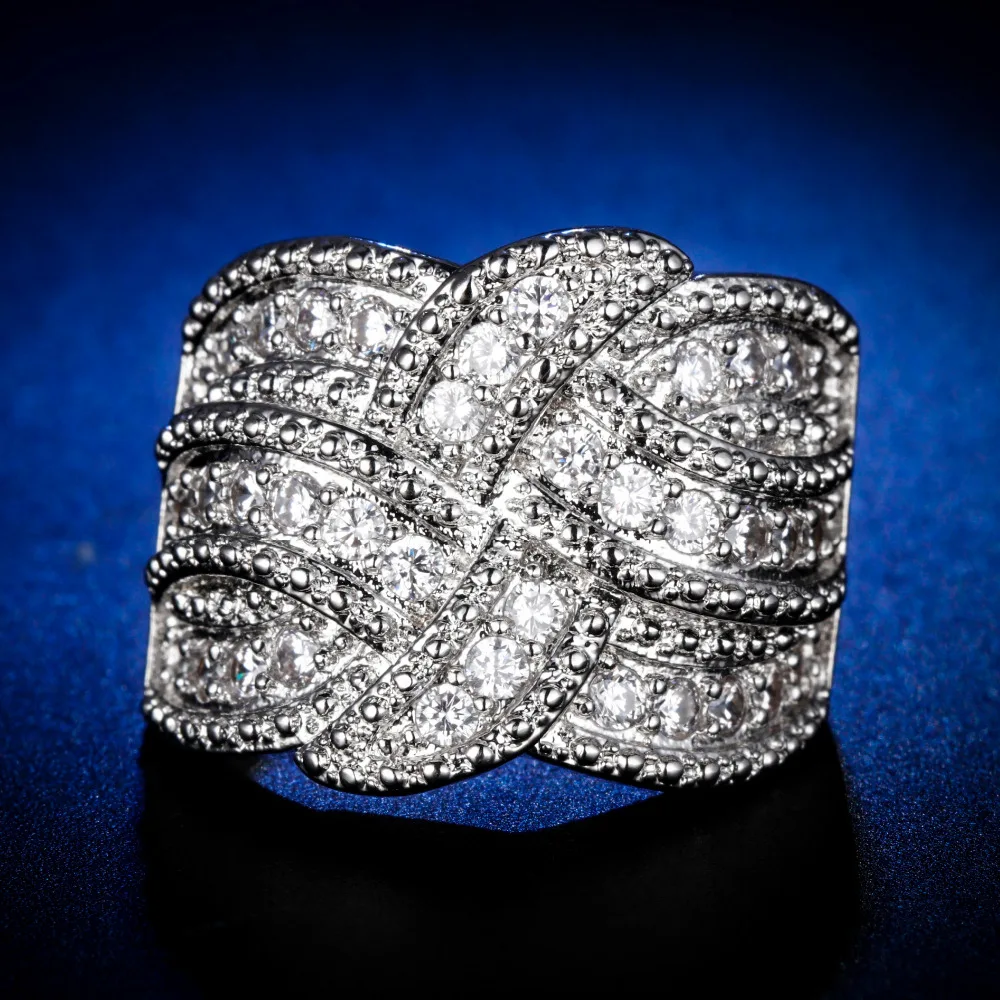 

Original Design Handmade cz unique style top quality Ring all crystals Cubic Zirconia Hot Ins sterling silver 925