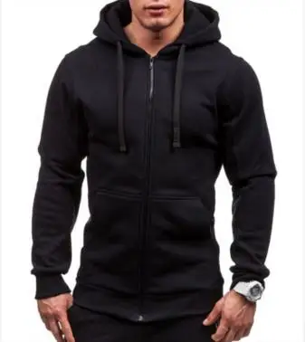 

Men Hoodies Jacket Winter Spring Drawstring Zipper Hooded Sweatshirt Top Male Long Sleeve Pocket Pullover Hoodie Coat