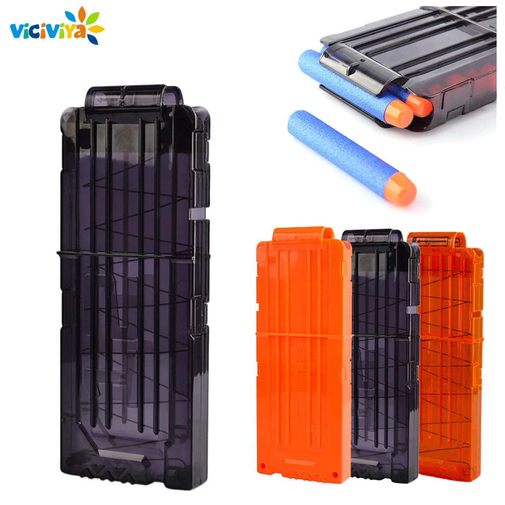 

12 Reload Clip For Nerf Magazine Round Darts Replacement Toy Gun Soft Bullet Clip For Nerf Blaster arma de brinquedo