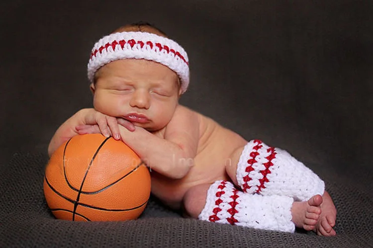 Карнавальный костюм вязаный костюм для новорожденных аксессуары для детской фотосъемки платье костюмы Баскетбол футбол Детский костюм